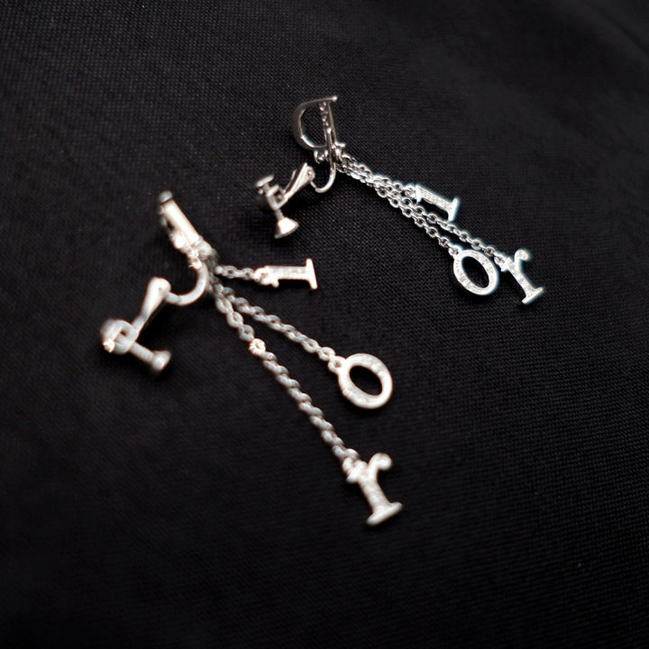 Dior vintage logo dangle earrings