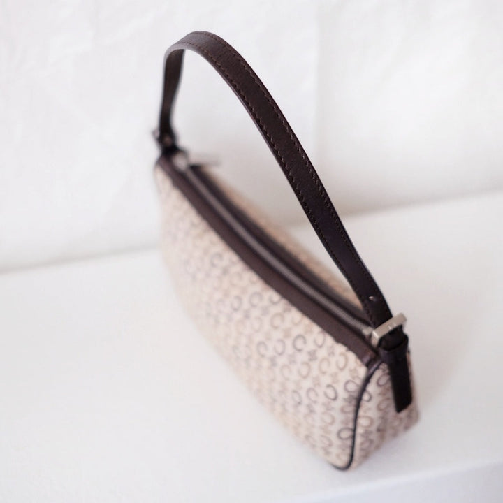 Celine canvas leather shoulder bag