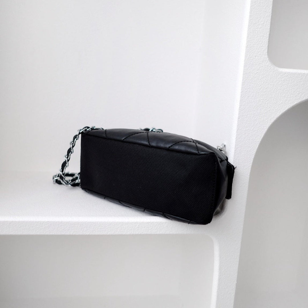 Chanel vintage pvc clutch bag + chain