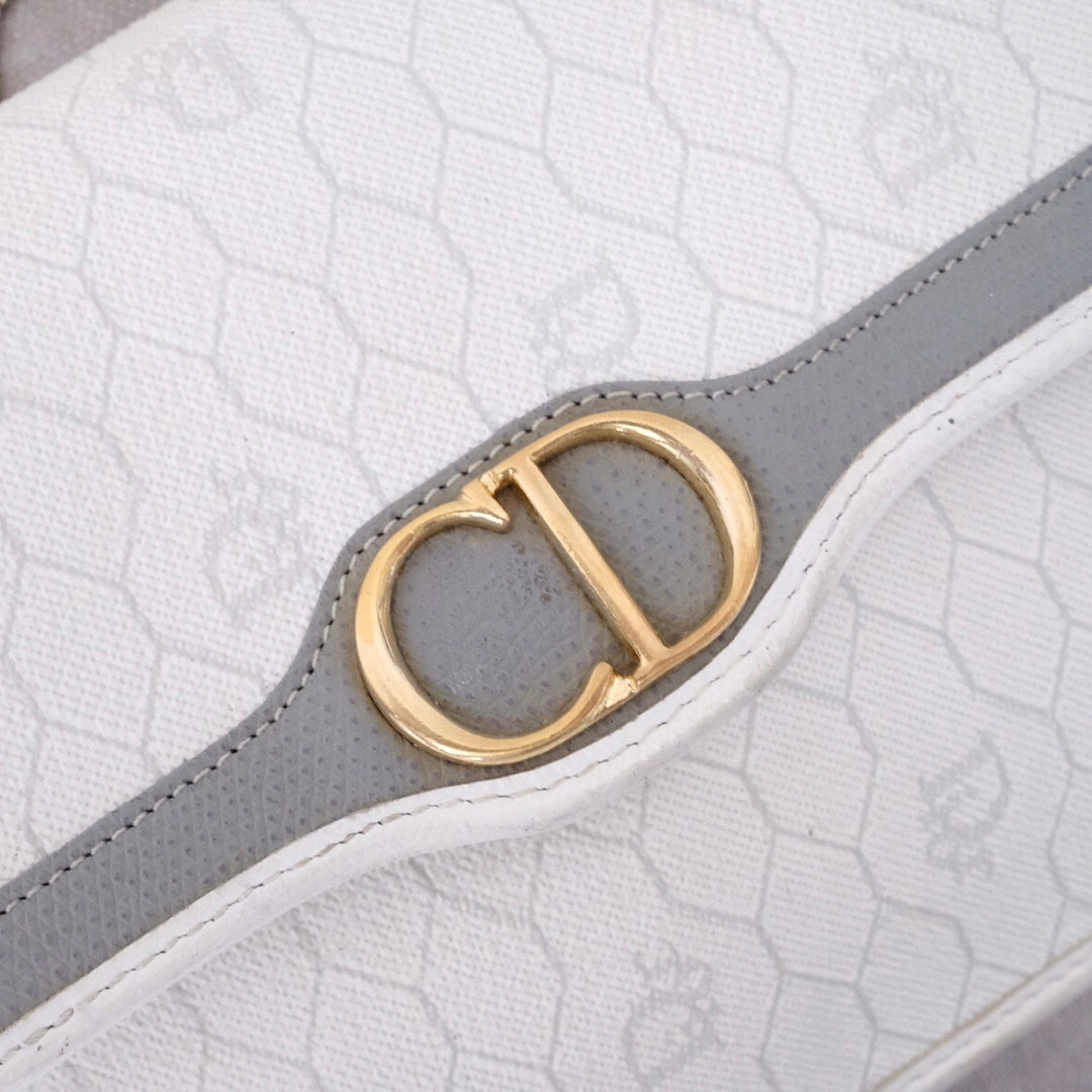 Dior vintage honeycomb pvc chain shoulder bag