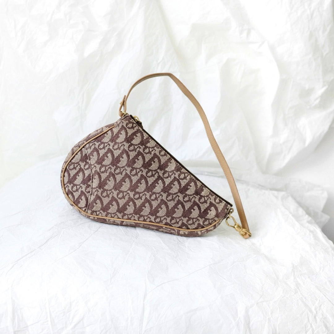 Dior brown small saddle bag