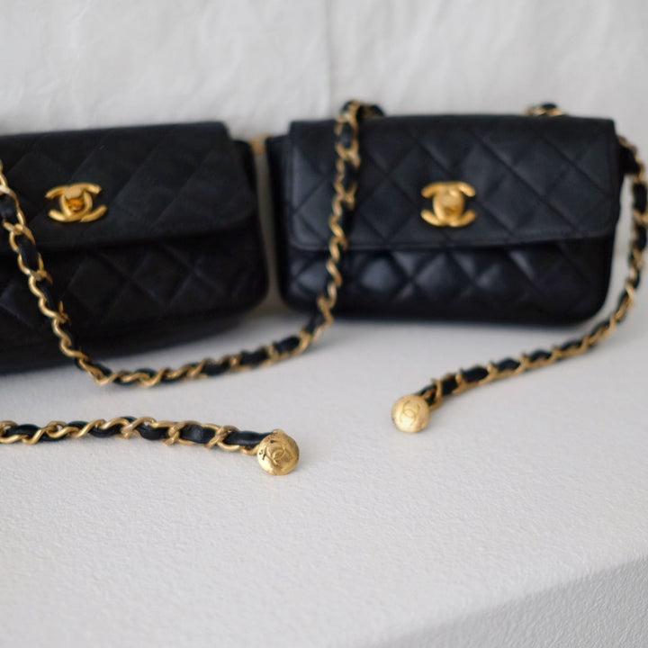 Chanel vintage quilted lambskin mini bags
