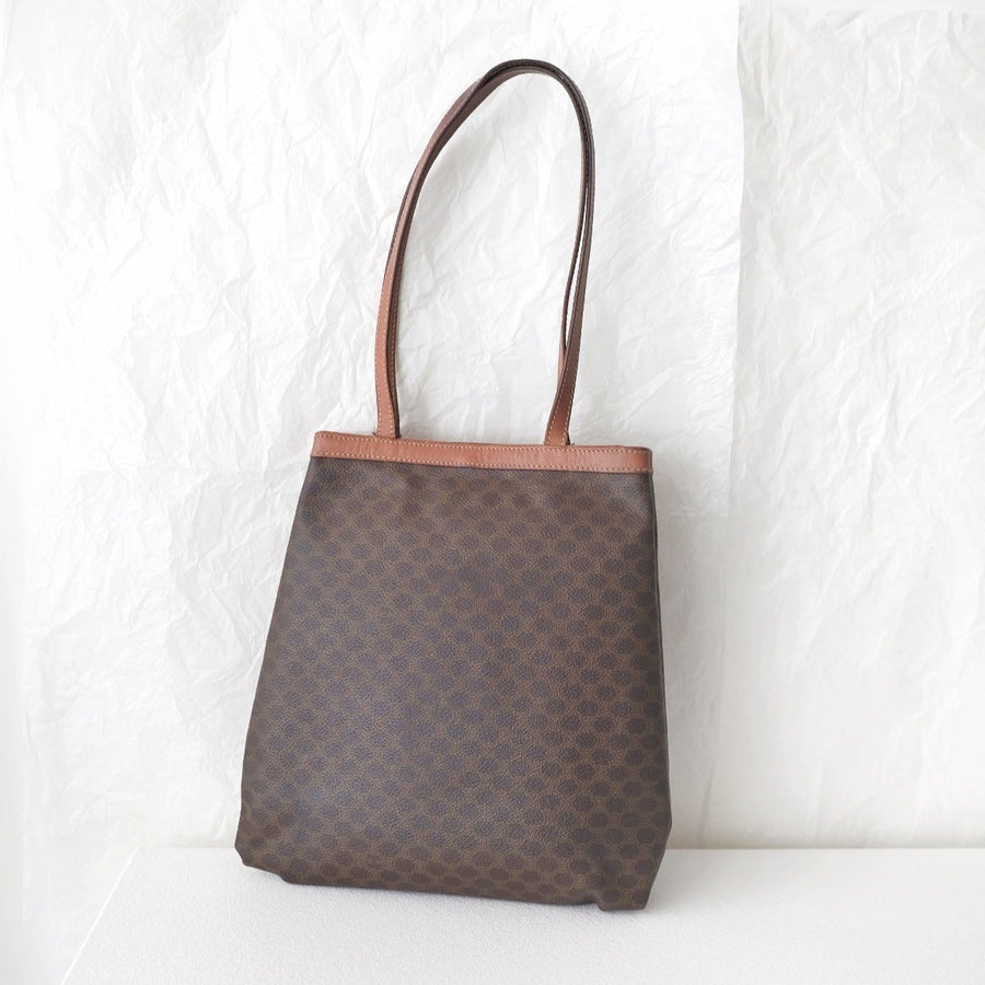 Celine macadam brown pvc leather tote bag