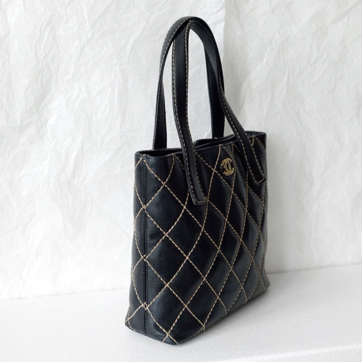 Chanel wild stitch cc tote bag