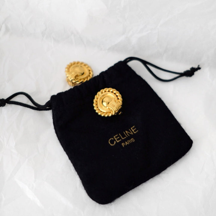 Celine vintage gold earrings