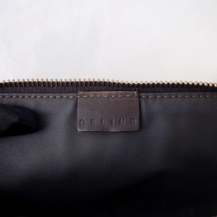 Celine leather clutch+chain