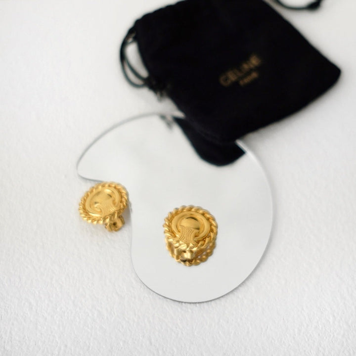 Celine vintage gold earrings