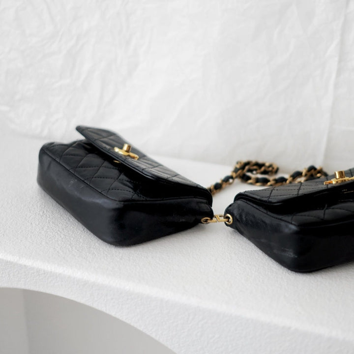 Chanel vintage quilted lambskin mini bags