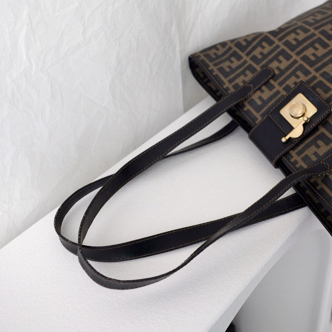 Fendi old zucka pvc tote bag