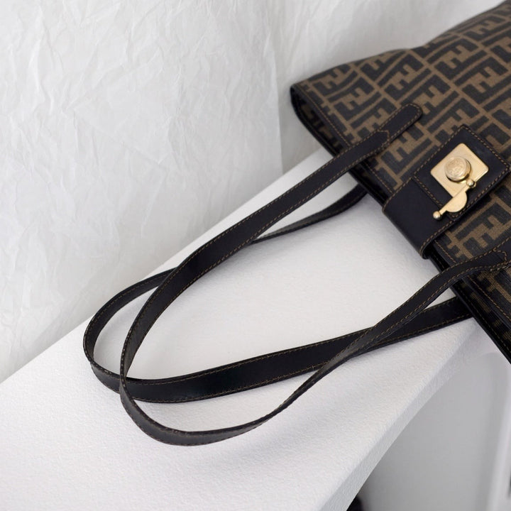 Fendi old zucka pvc tote bag
