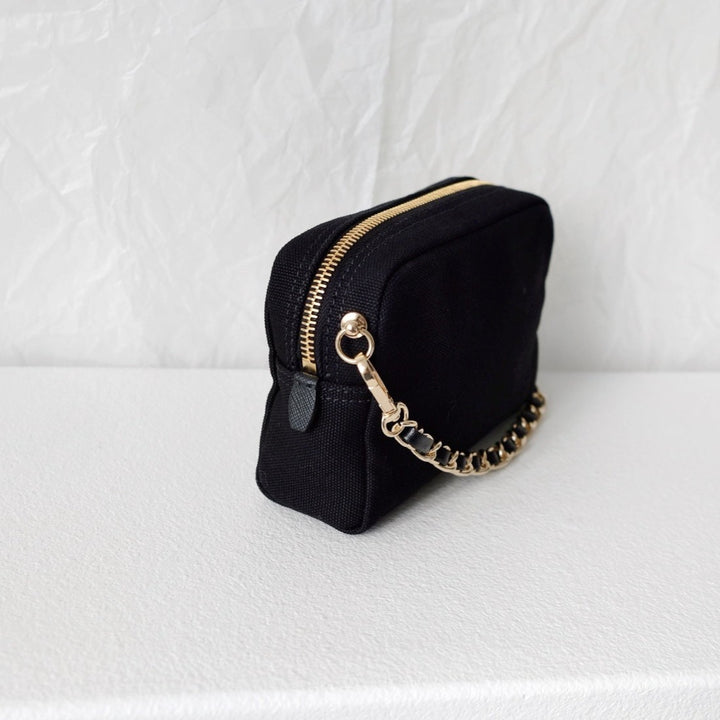 Prada denim clutch+chain