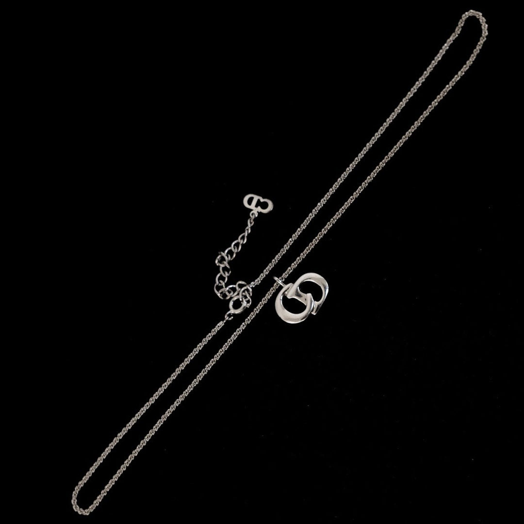 Dior vintage silver necklace