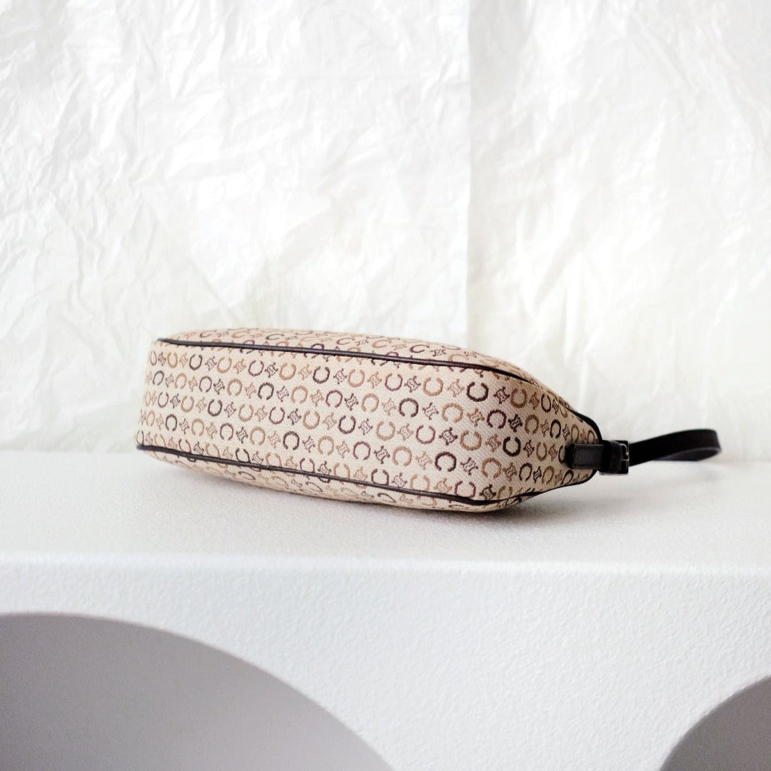 Celine canvas leather shoulder bag