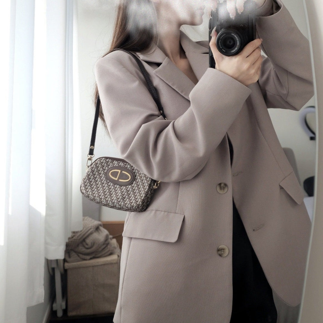 Dior vintage trotter jacquard pouch+chain