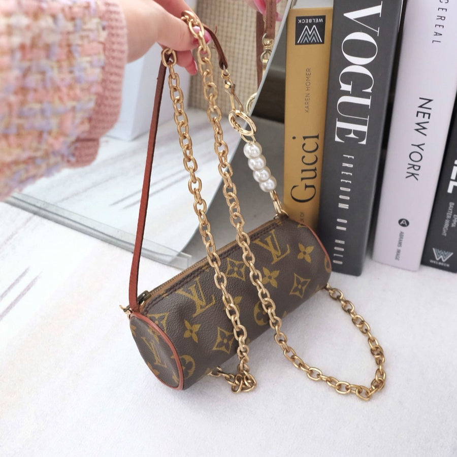 Lv mini papillon leather handbag