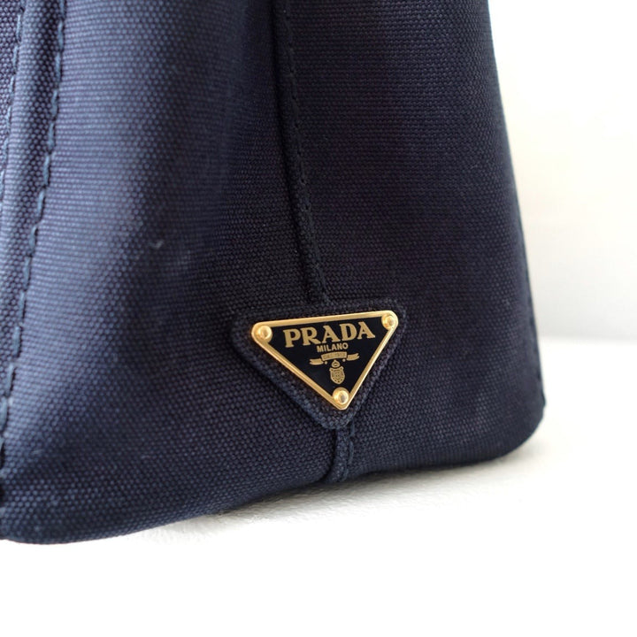 Prada canapa 2way denim shoulder hand bag