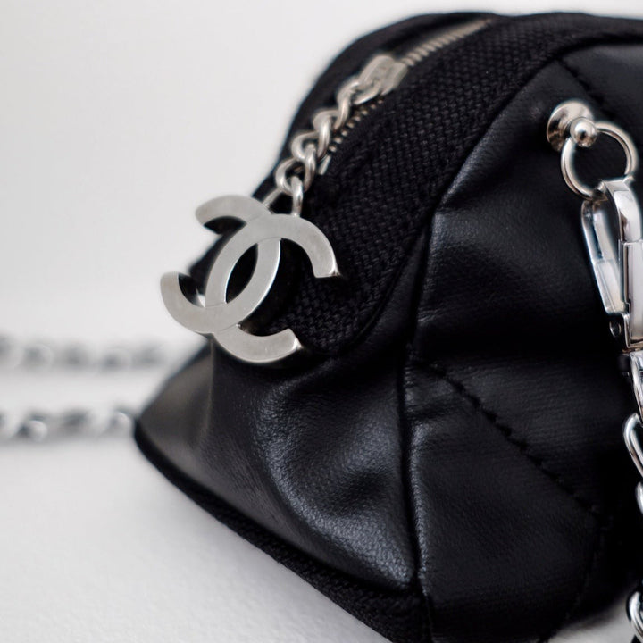 Chanel vintage pvc clutch bag + chain