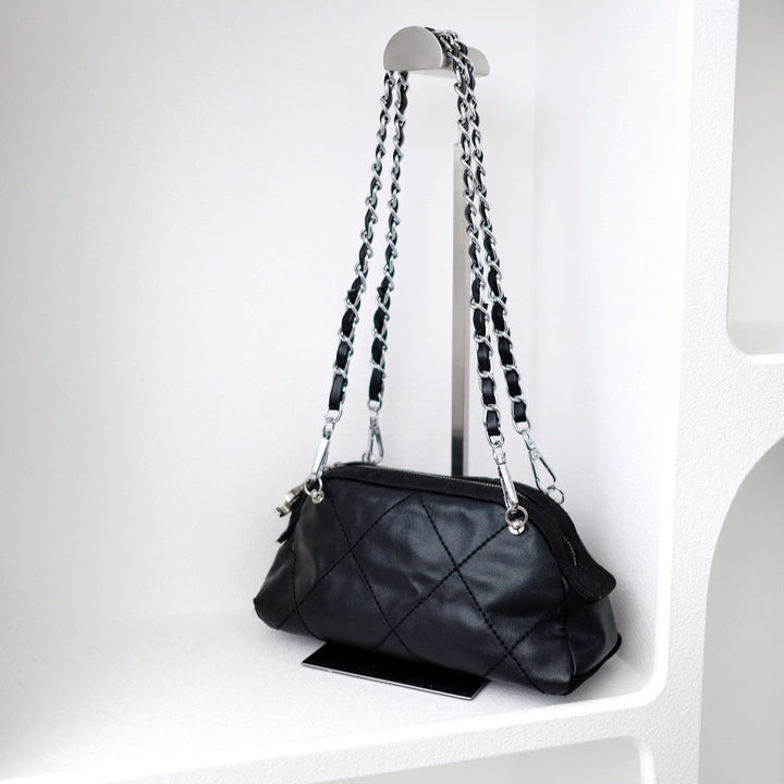 Chanel vintage pvc clutch bag + chain