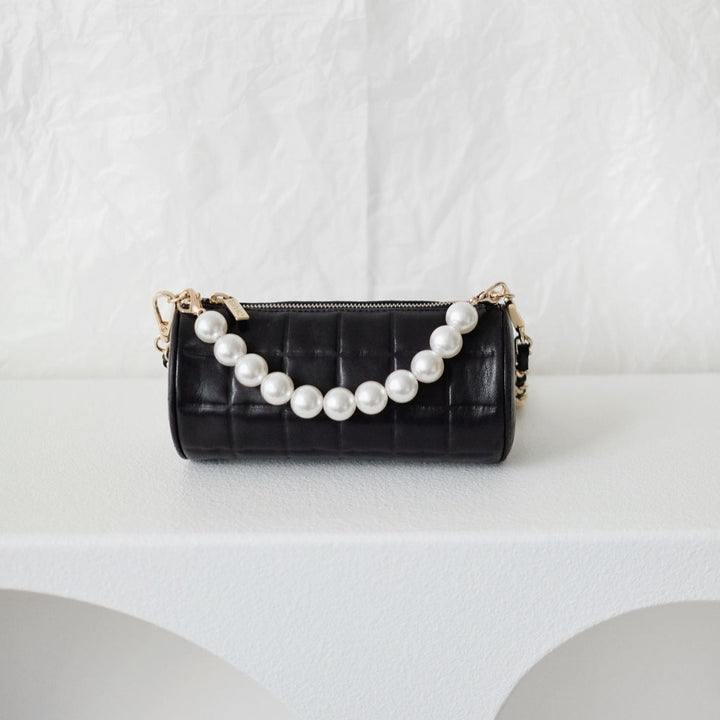Chanel vintage chocolate bar cc cylinder bag