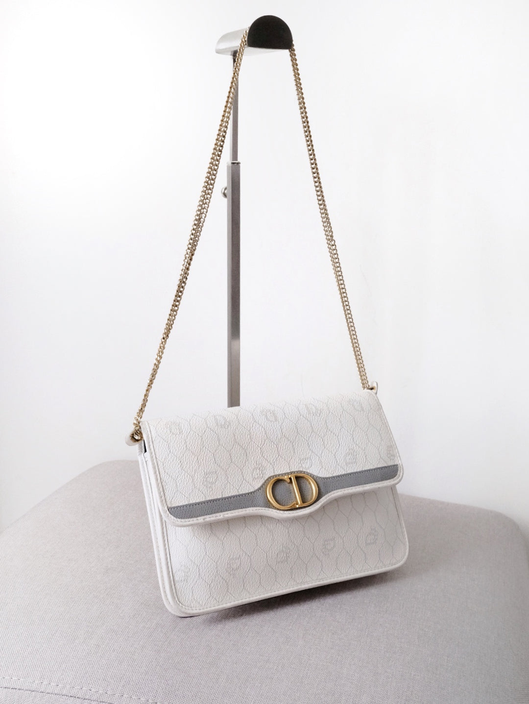 Dior vintage honeycomb pvc chain shoulder bag