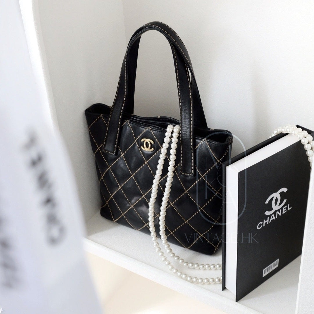 Chanel wild stitch cc tote bag