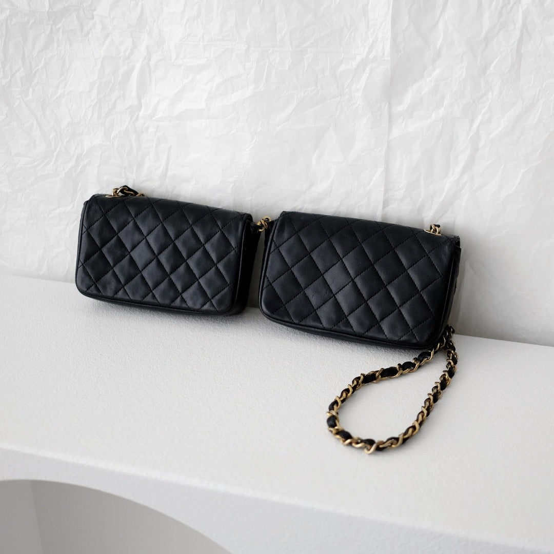 Chanel vintage quilted lambskin mini bags