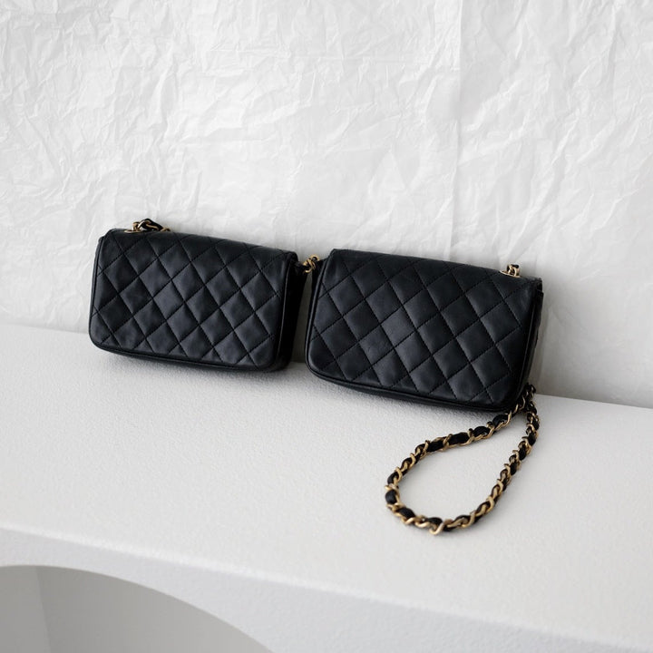Chanel vintage quilted lambskin mini bags