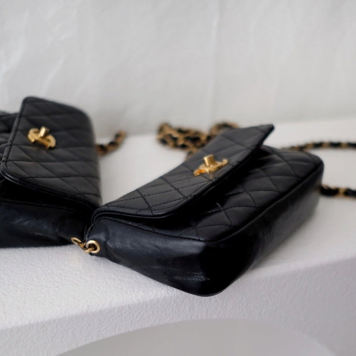Chanel vintage quilted lambskin mini bags