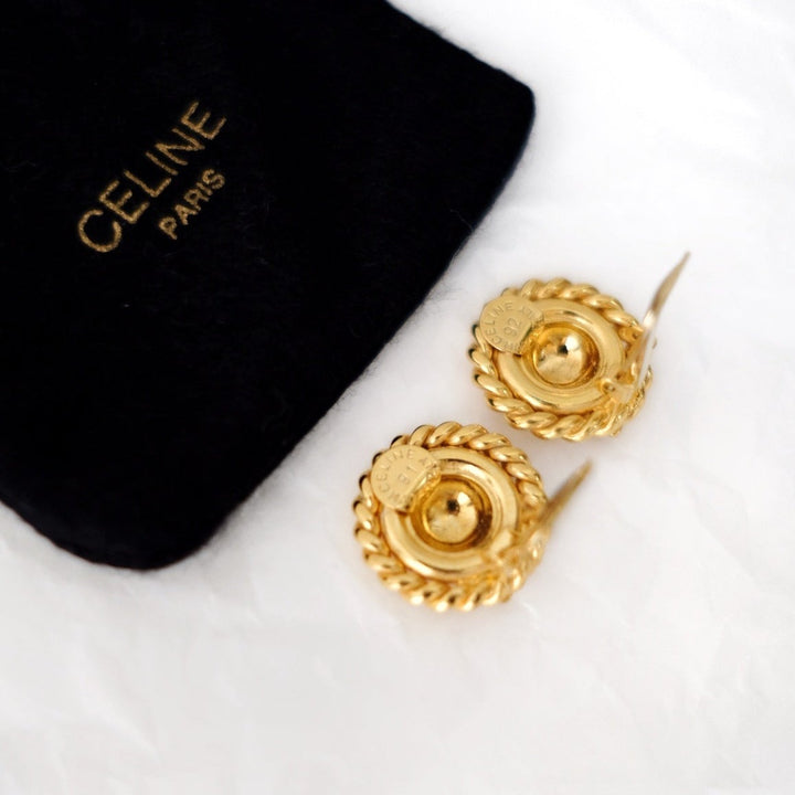 Celine vintage gold earrings