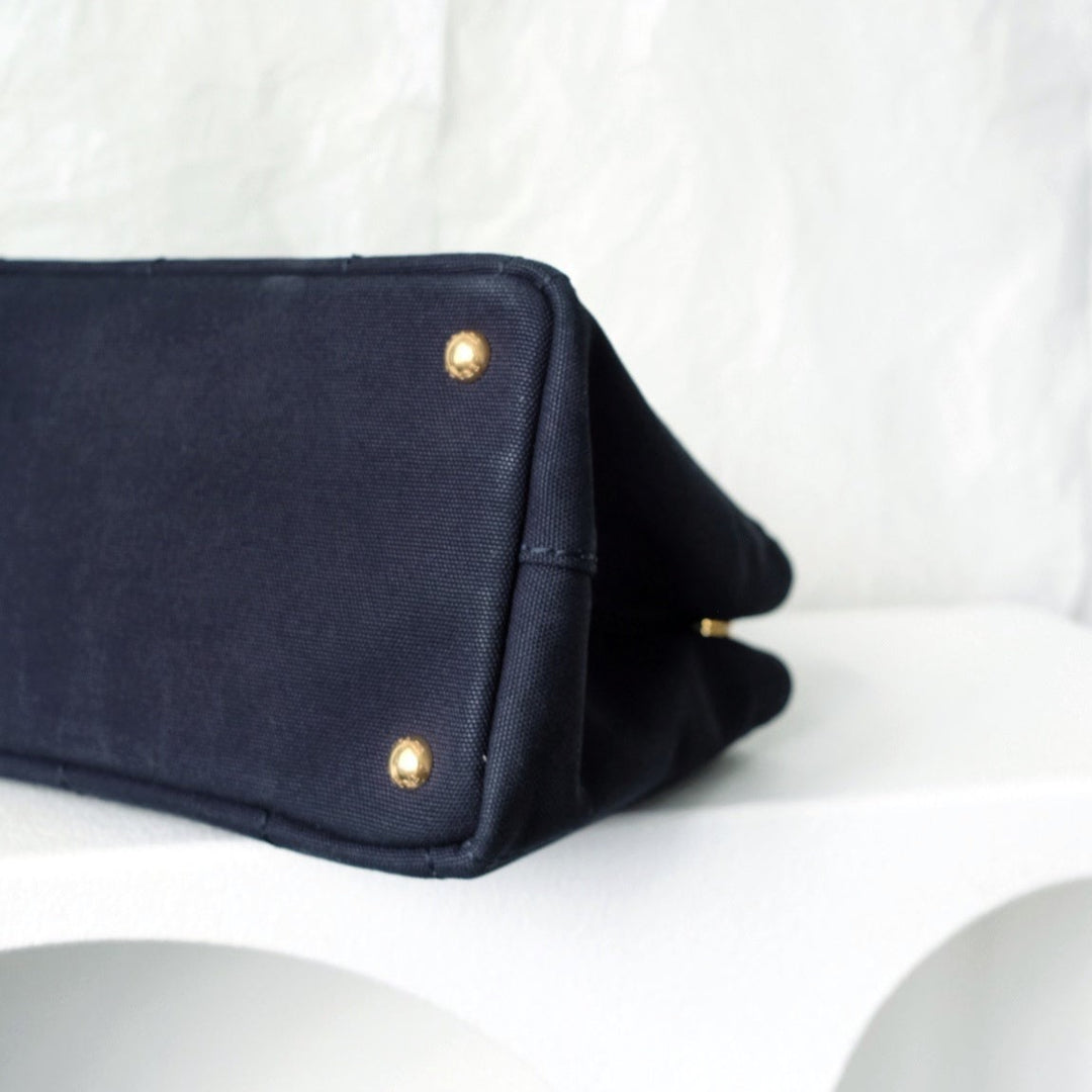 Prada canapa 2way denim shoulder hand bag