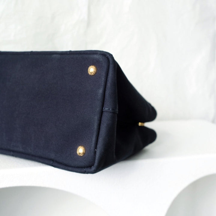 Prada canapa 2way denim shoulder hand bag