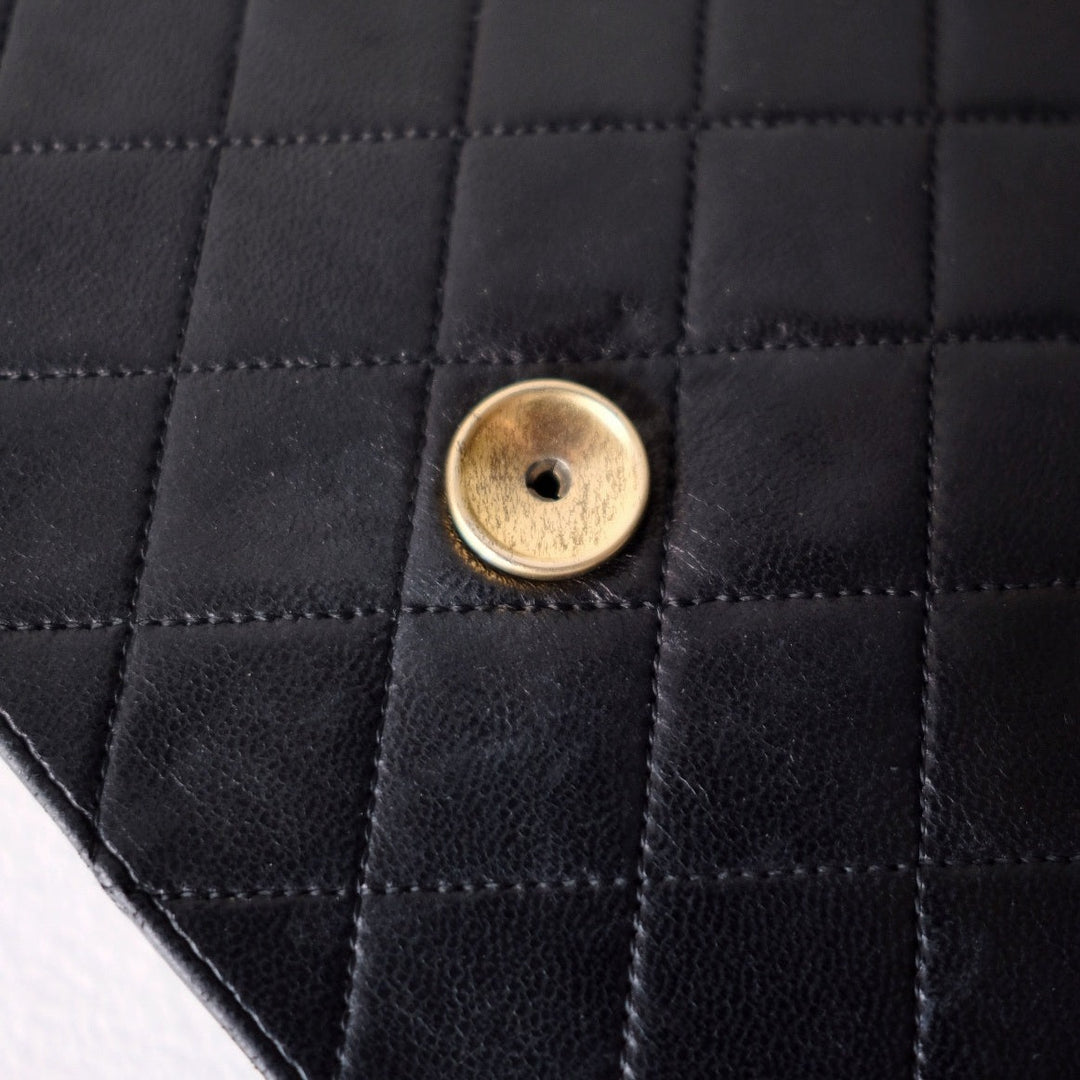 Chanel vintage black classic flap chain bag