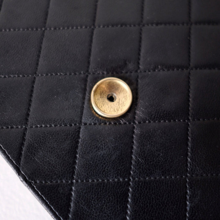 Chanel vintage black classic flap chain bag