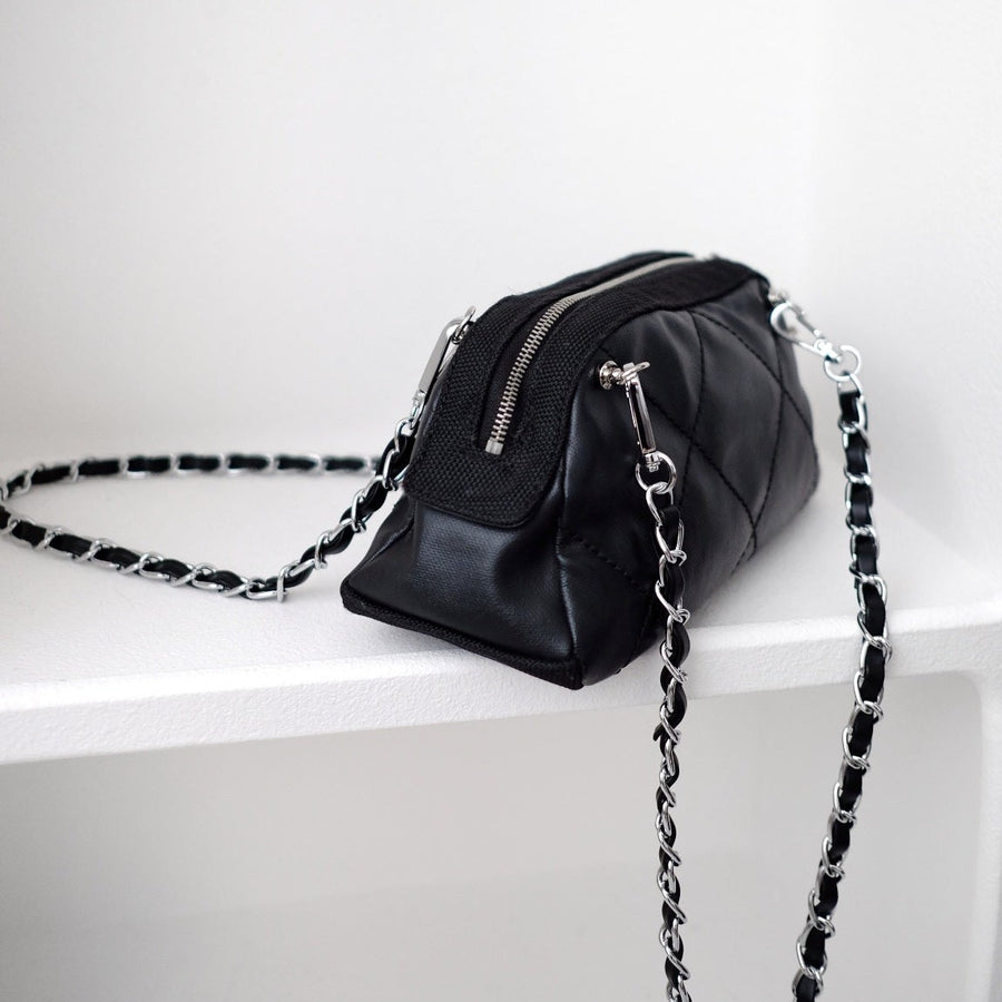 Chanel vintage pvc clutch bag + chain