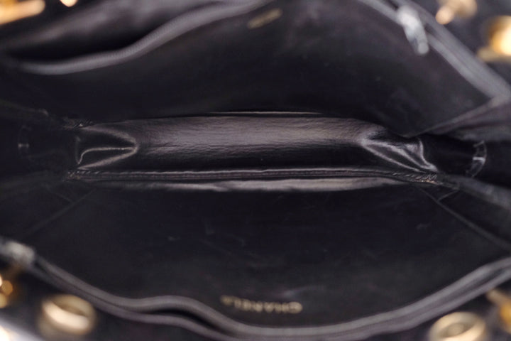 Chanel matelasse quilted black vintage shoulder tote