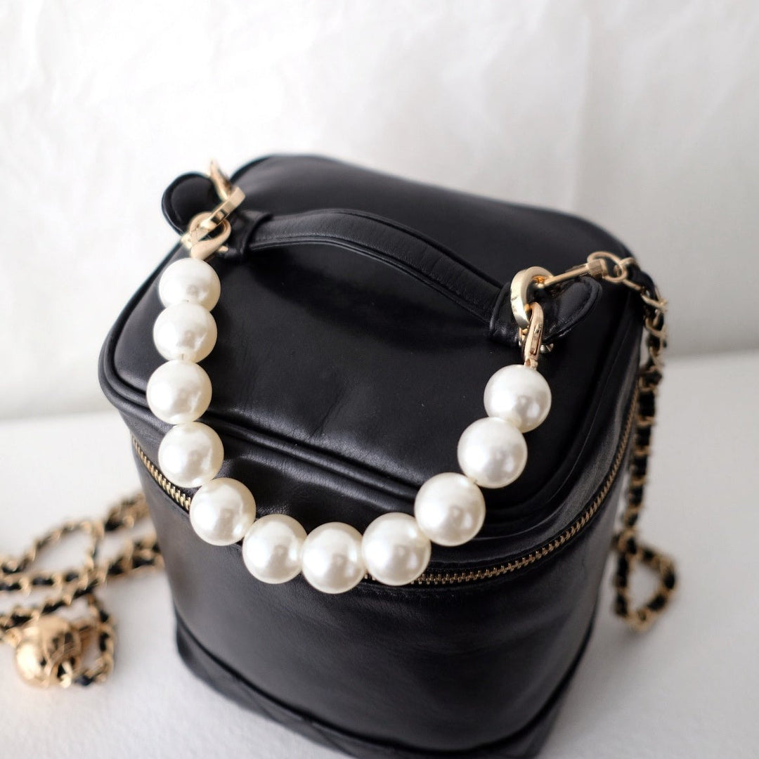 Chanel vintage coco sheepskin wash bag