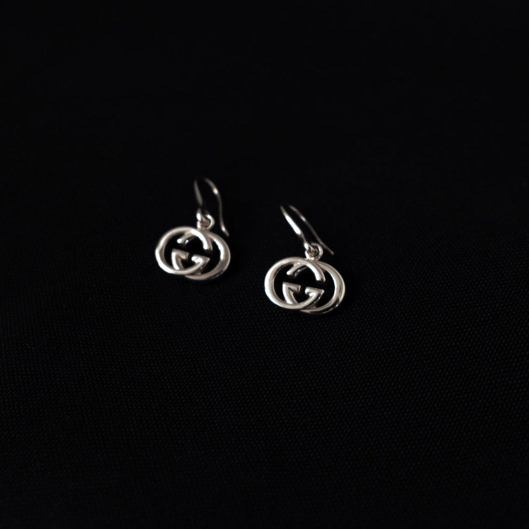 Gucci double G sterling silver drop Earrings