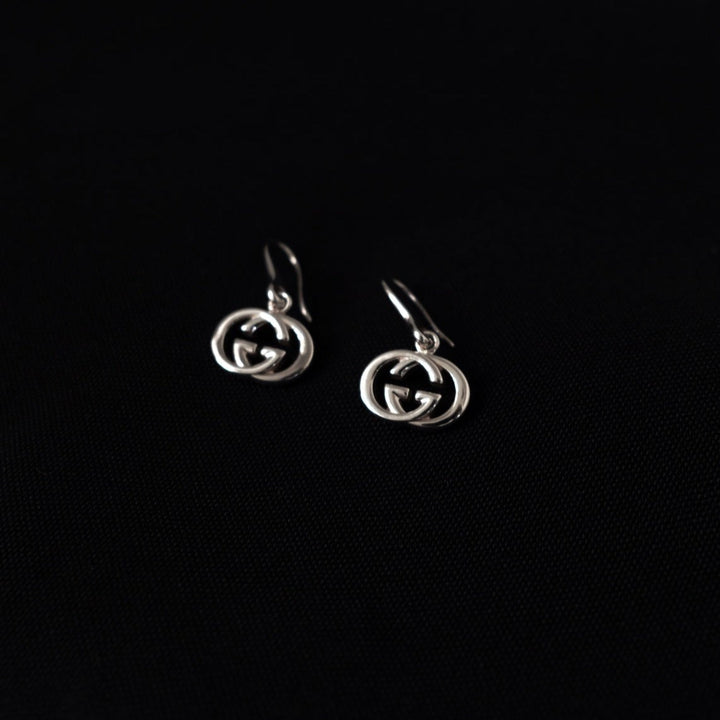Gucci double G sterling silver drop Earrings