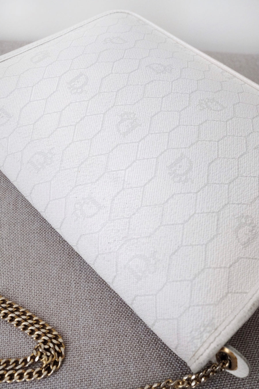 Dior vintage honeycomb pvc chain shoulder bag