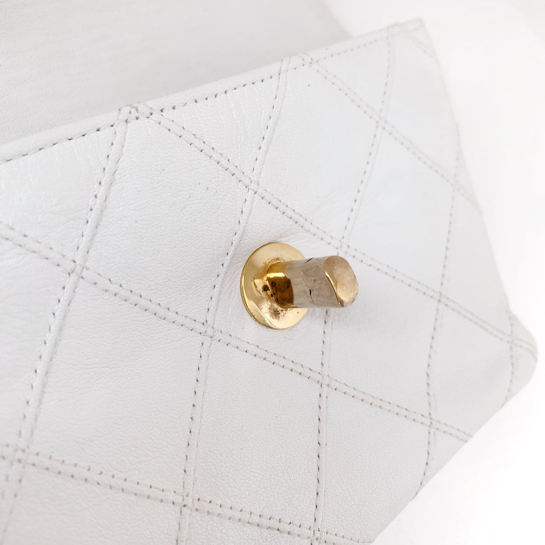 Chanel vintage quilted sheepskin CC belt bag