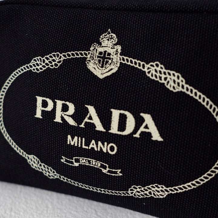 Prada denim clutch+chain