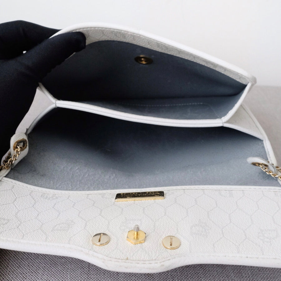 Dior vintage honeycomb pvc chain shoulder bag