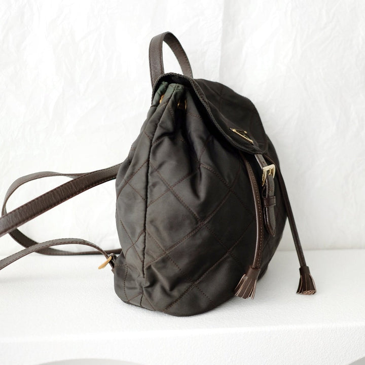 Prada matelasse nylon leather backpack