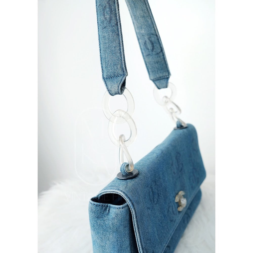 Chanel vintage denim classic flap bag