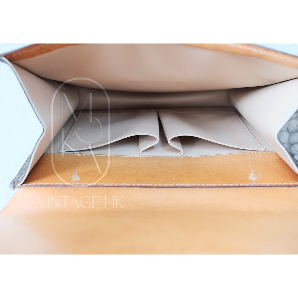 Celine vintage double flap leather handbag