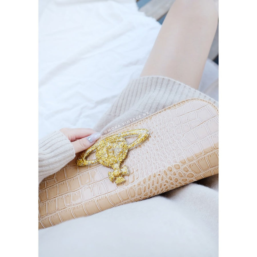Vivienne Westwood crocodile embossing baguette shoulder bag