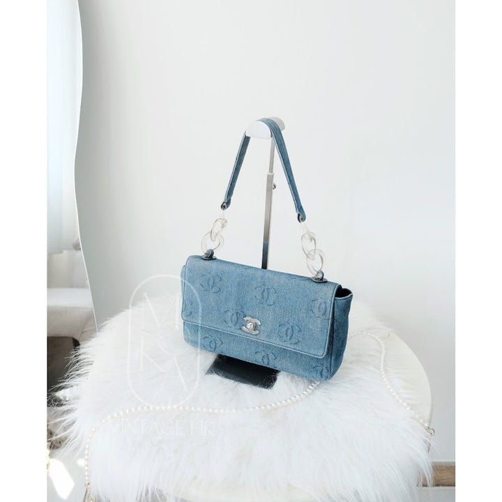 Chanel vintage denim classic flap bag