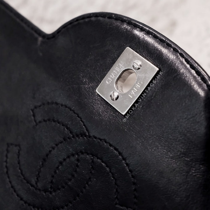 Chanel Patent Leather Splicing sheepskin Square Quilt Flap Bag