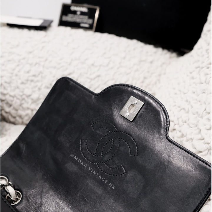 Chanel Patent Leather Splicing sheepskin Square Quilt Flap Bag