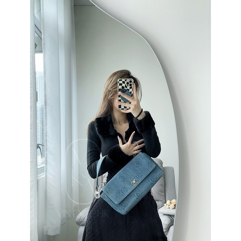 Chanel vintage denim classic flap bag